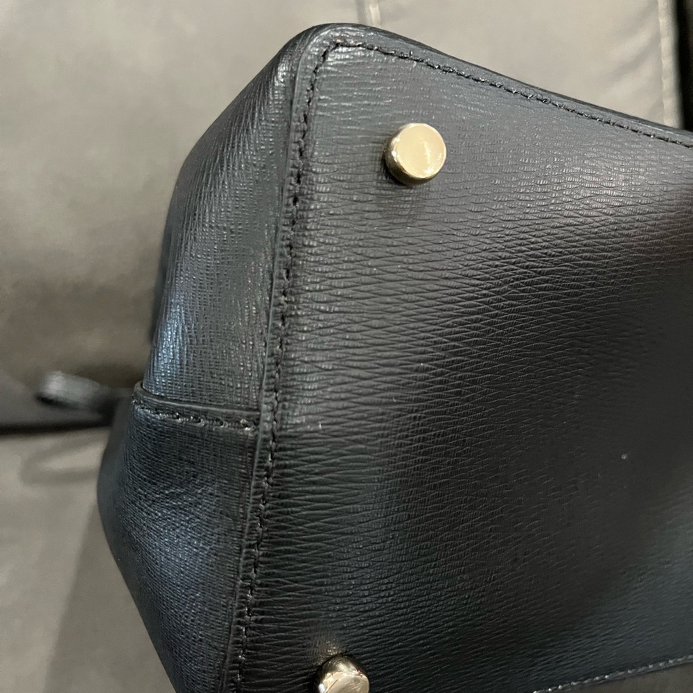 Kate Spade Black Satchel with Leopard Print Inside - Picture 6 of 9